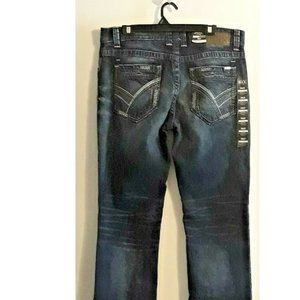 NEW Men's 36R Low Rise Comfort Stretch 5 Pocket Jeans by BUCKLE BLACK #9 BOOTLEG